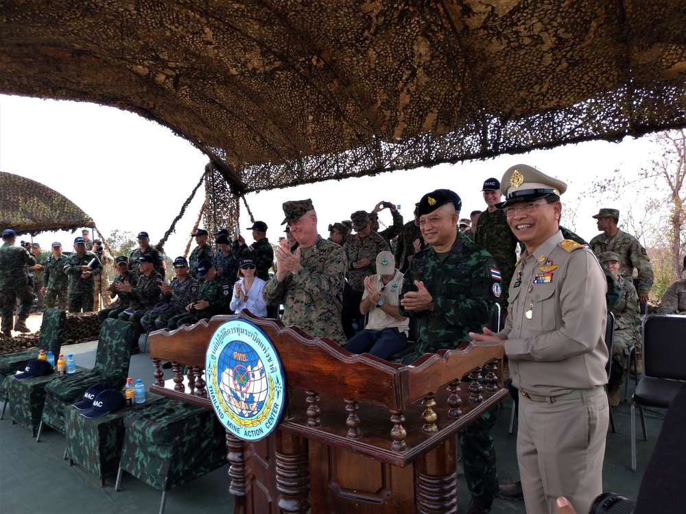 Cobra Gold 20: Royal Thai, US forces commemorate landmine reduction operations with unexploded ordnance destruction