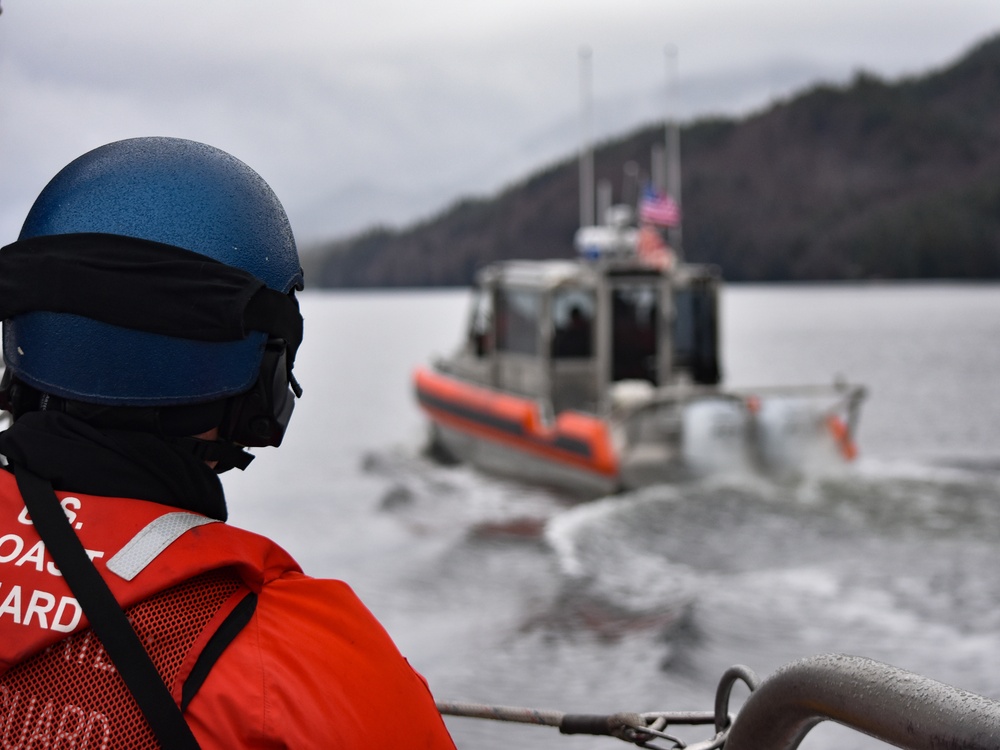 Coast Guard Station Ketchikan crews conduct tactical boat training, Alaska