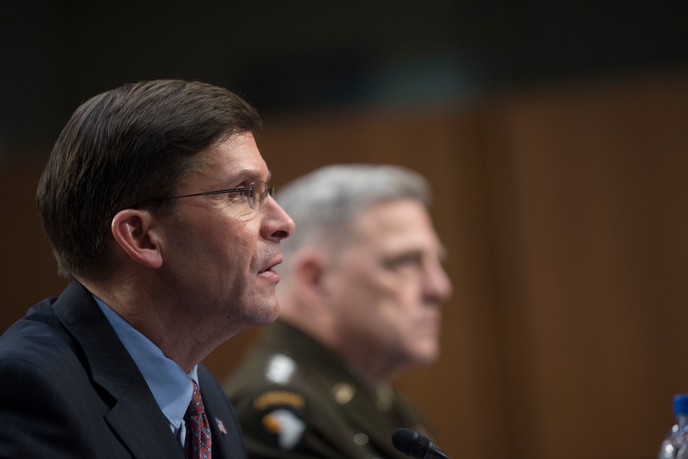 Secretary Esper, Chairman Provide Testimony for Senate Budget Posture Hearing