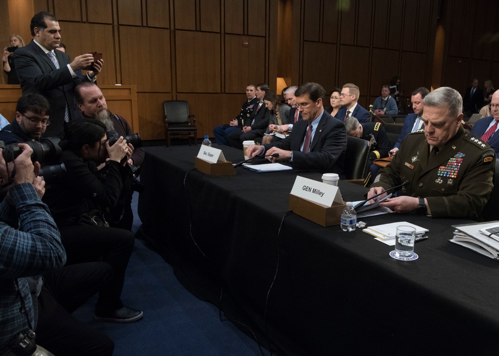 Secretary Esper, Chairman Provide Testimony for Senate Budget Posture Hearing