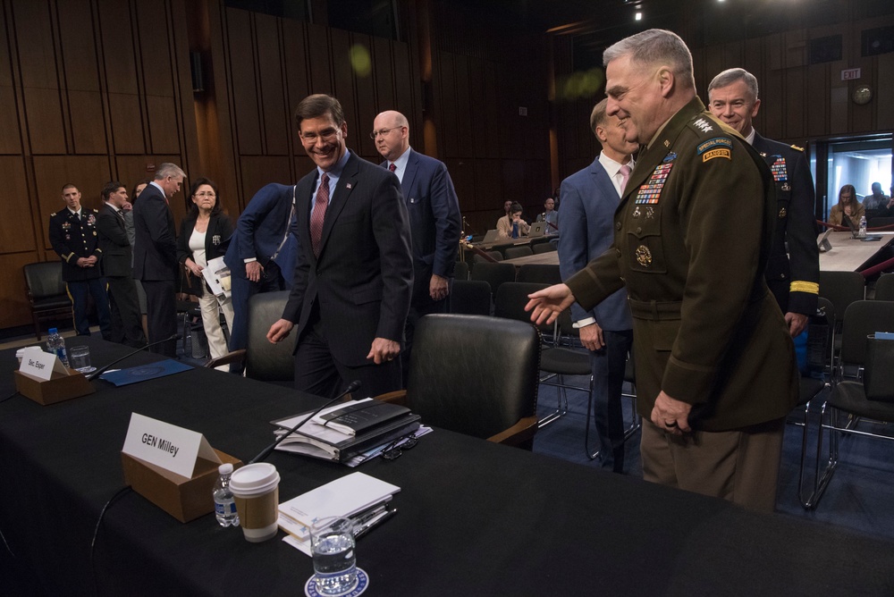 Secretary Esper, Chairman Provide Testimony for Senate Budget Posture Hearing