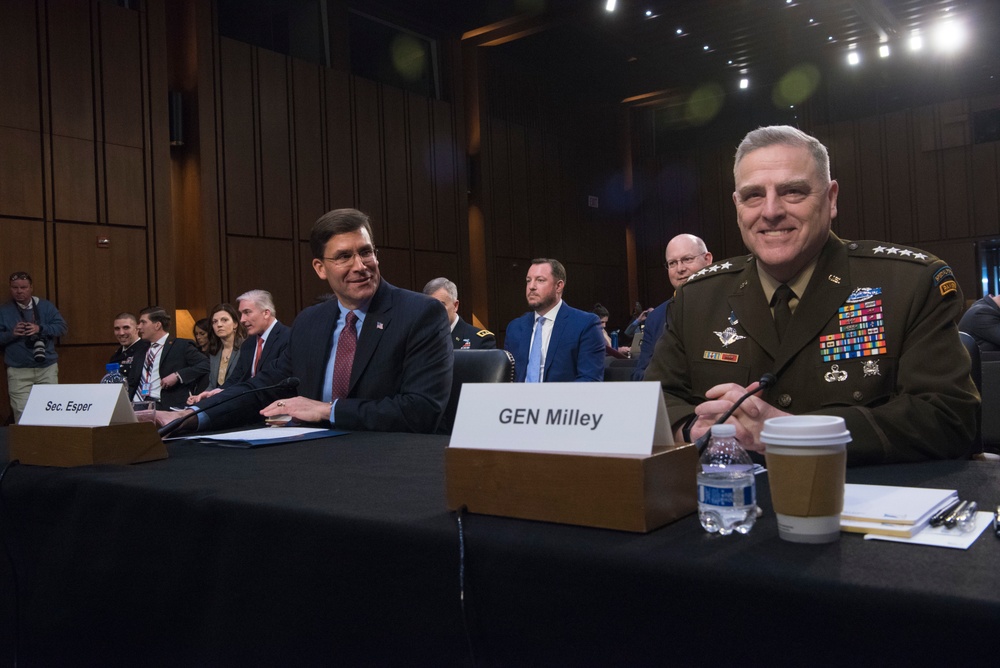 Secretary Esper, Chairman Provide Testimony for Senate Budget Posture Hearing