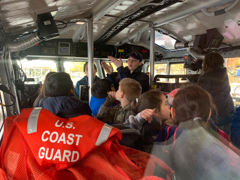 Coast Guard Station Ketchikan crews give tour to Metlakatla students, Alaska