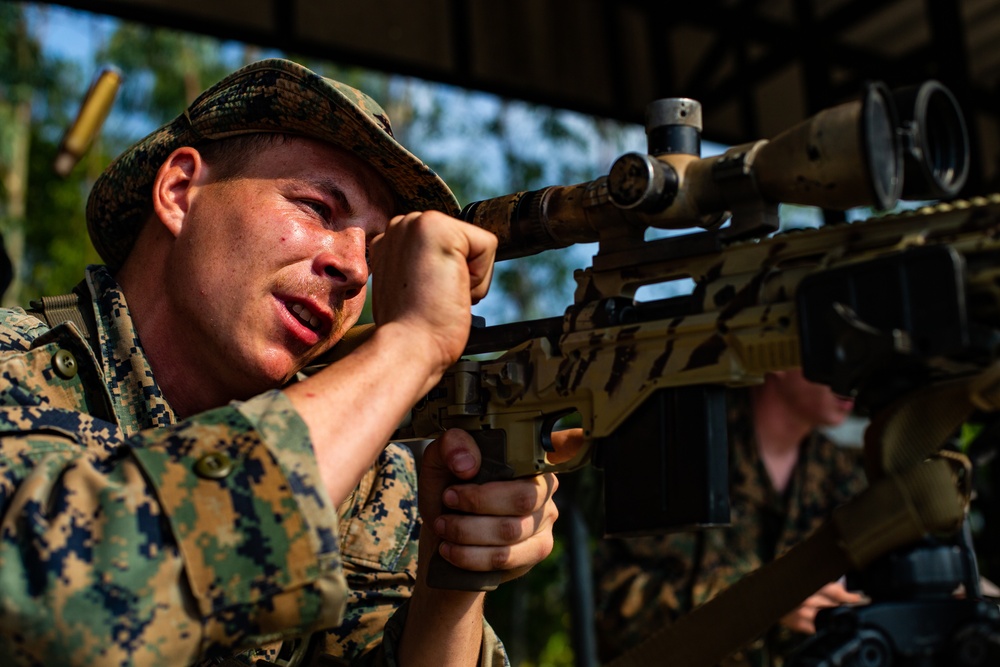 Cobra Gold 2020: 31st MEU MRF, Royal Thai Marines send rounds down range during bilateral sniper training