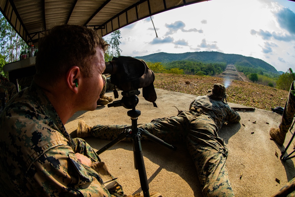 Cobra Gold 2020: 31st MEU MRF, Royal Thai Marines send rounds down range during bilateral sniper training