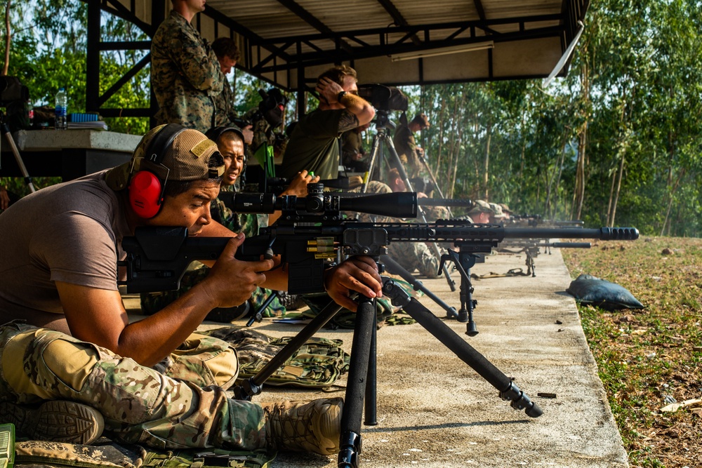 Cobra Gold 2020: 31st MEU MRF, Royal Thai Marines send rounds down range during bilateral sniper training