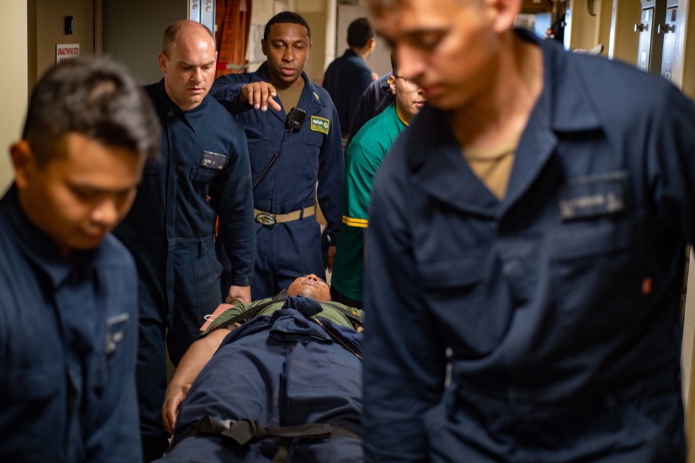 Cobra Gold 20: USS Green Bay (LPD 20) mass casualty drill, March 4, 2020.