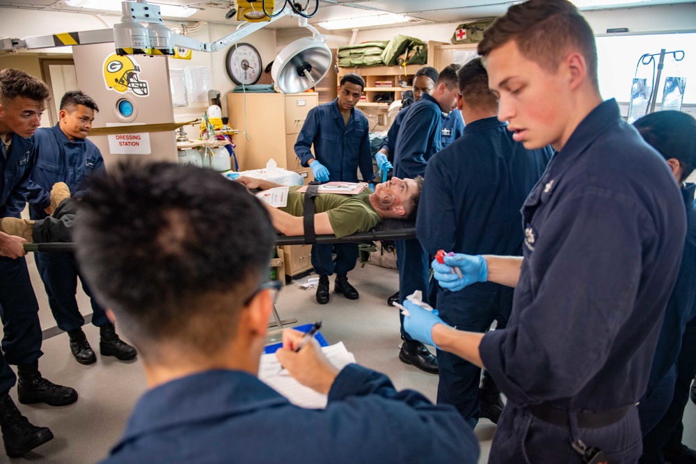 Cobra Gold 20: USS Green Bay (LPD 20) mass casualty drill, March 4, 2020.