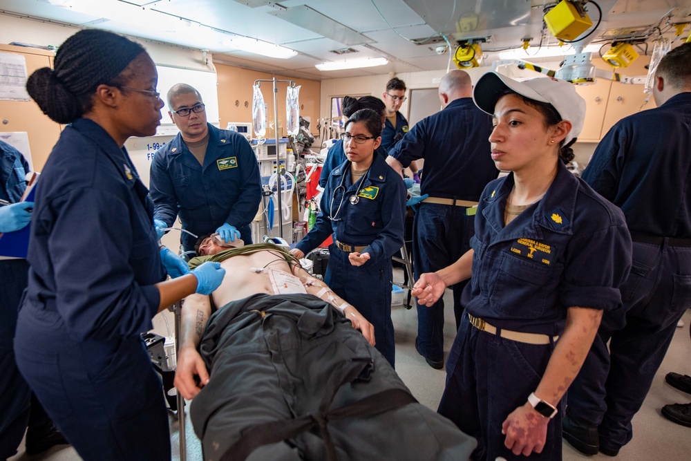 Cobra Gold 20: USS Green Bay (LPD 20) mass casualty drill, March 4, 2020.