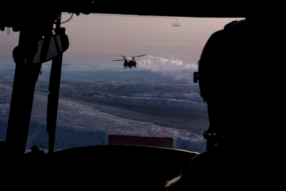 CH-47 goes back to JBER from Deadhorse