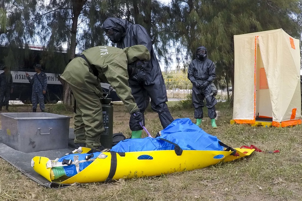 Cobra Gold 20: 31st MEU, Royal Thai Marines conduct a CBRN decontamination demonstration