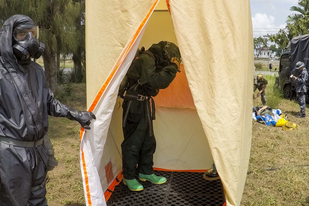 Cobra Gold 20: 31st MEU, Royal Thai Marines conduct a CBRN decontamination demonstration