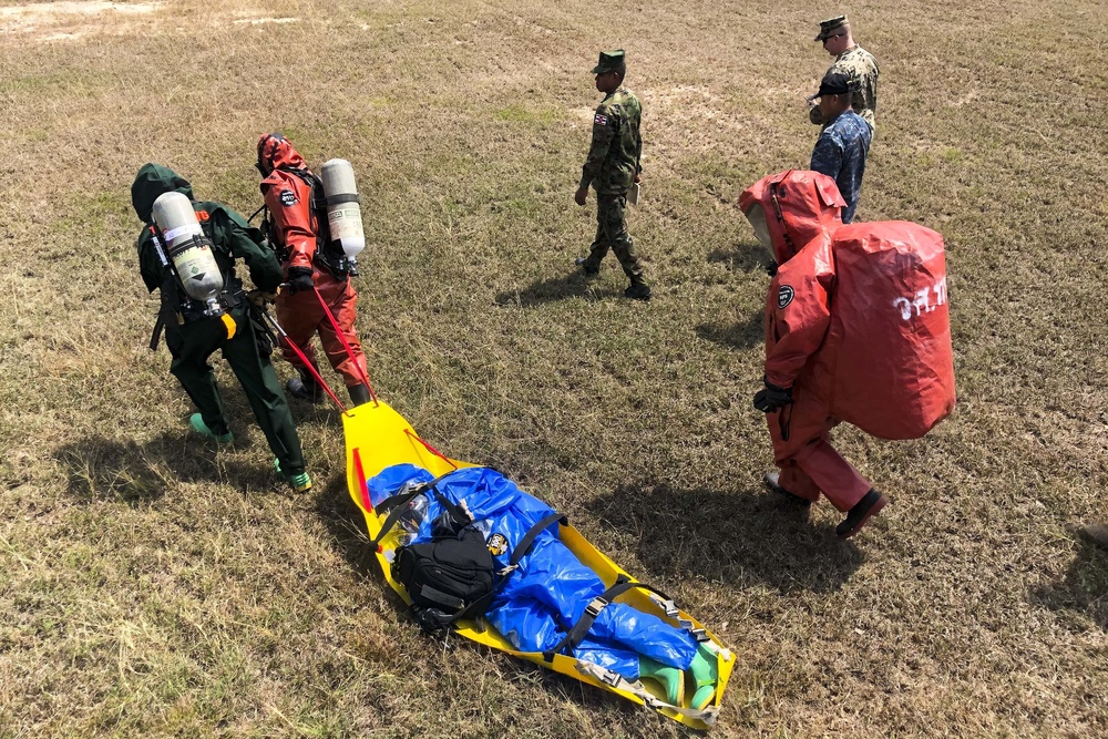 Cobra Gold 20: 31st MEU, Royal Thai Marines conduct a CBRN decontamination demonstration