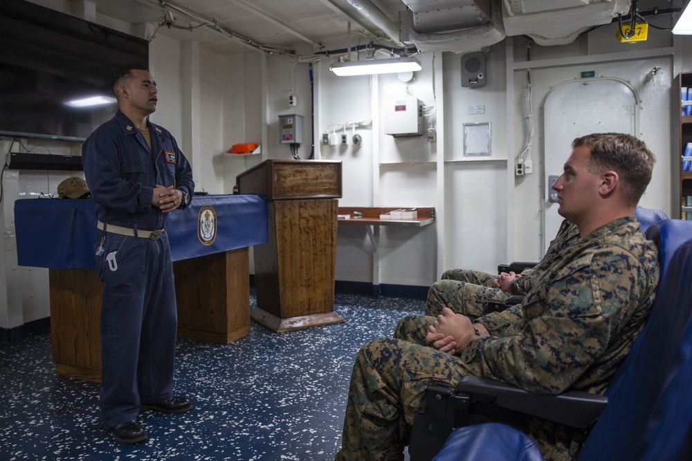 Germantown Command Master Chief offers guidance to 31st MEU Marines and Sailors