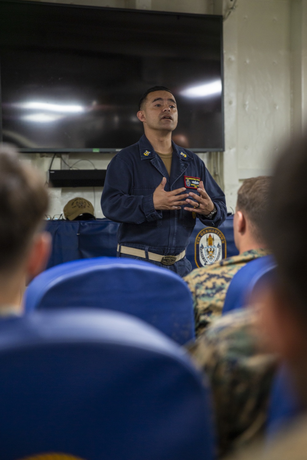 Germantown Command Master Chief offers guidance to 31st MEU Marines and Sailors