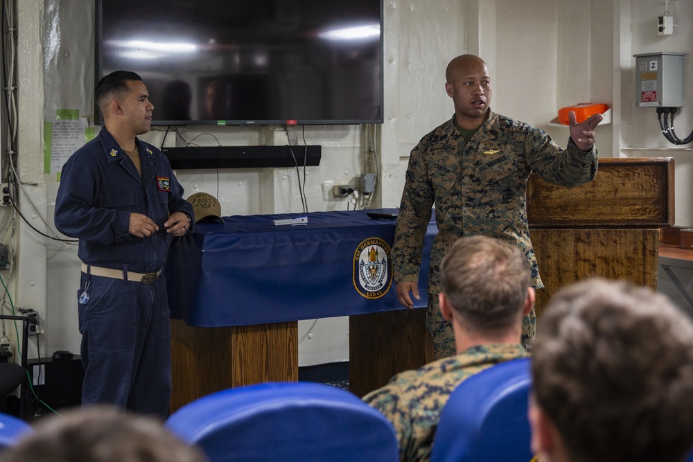 Germantown Command Master Chief offers guidance to 31st MEU Marines and Sailors