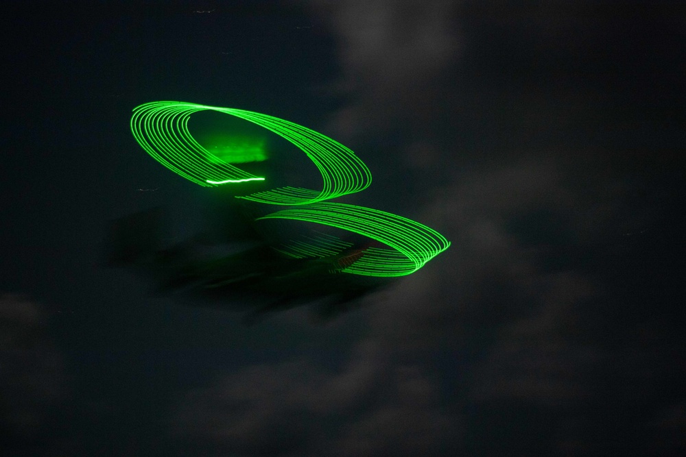 Air Force CV-22 Ospreys conduct night operations with USS Green Bay (LPD 20), March 5, 2020.