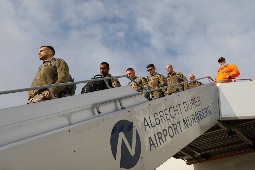 First Soldiers arrive to Nuremberg for DEFENDER-Europe 20