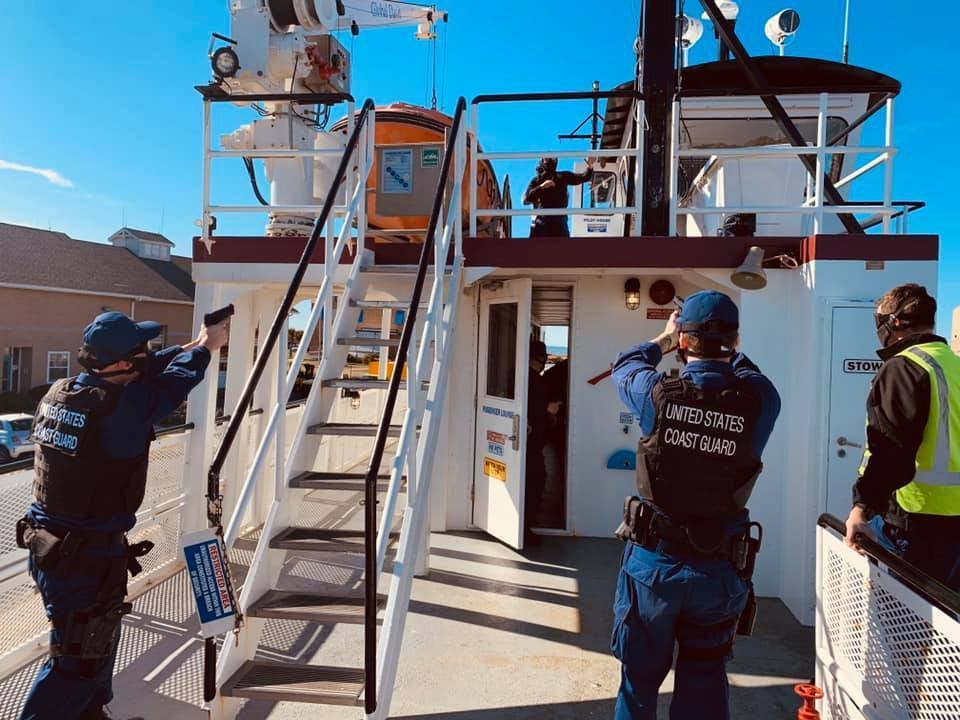 Coast Guard conducts active shooter training on ferry in North Carolina