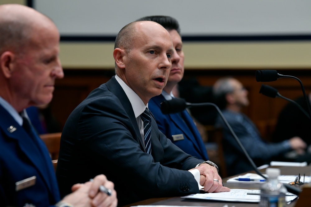 Shon J. Manasco, Vice Chief of Staff Gen. Stephen W. Wilson and Vice Commander U.S. Space Force Lt. Gen. David D. Thompson testify at the HASC