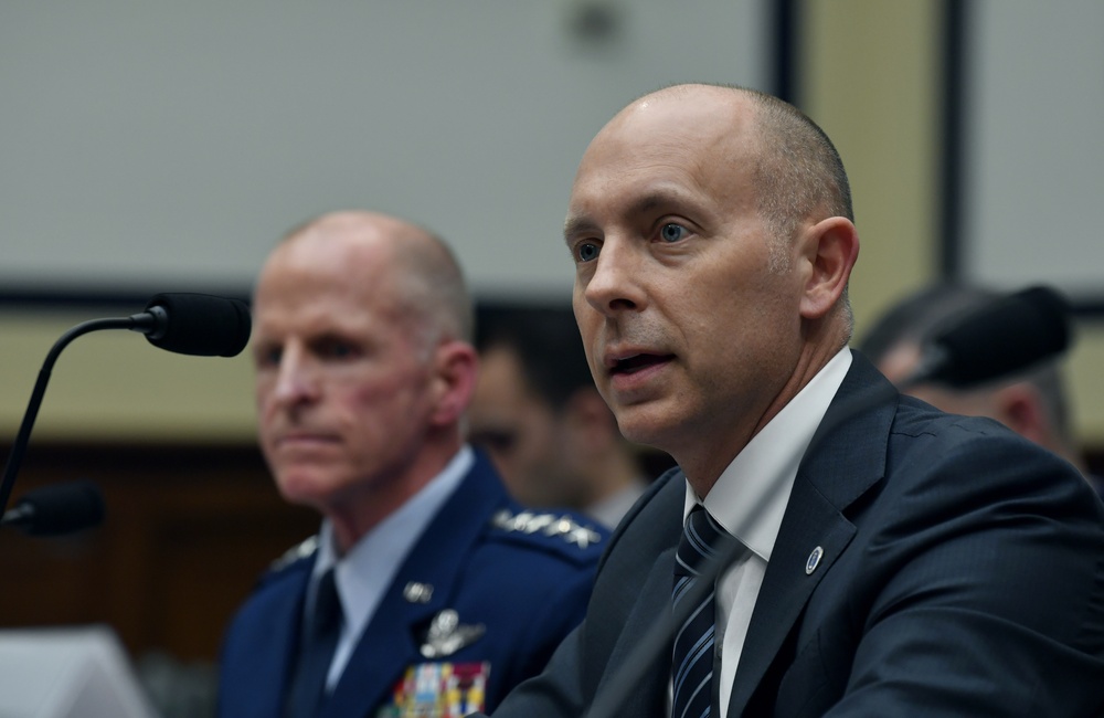 Shon J. Manasco, Vice Chief of Staff Gen. Stephen W. Wilson and Vice Commander U.S. Space Force Lt. Gen. David D. Thompson testify at the HASC