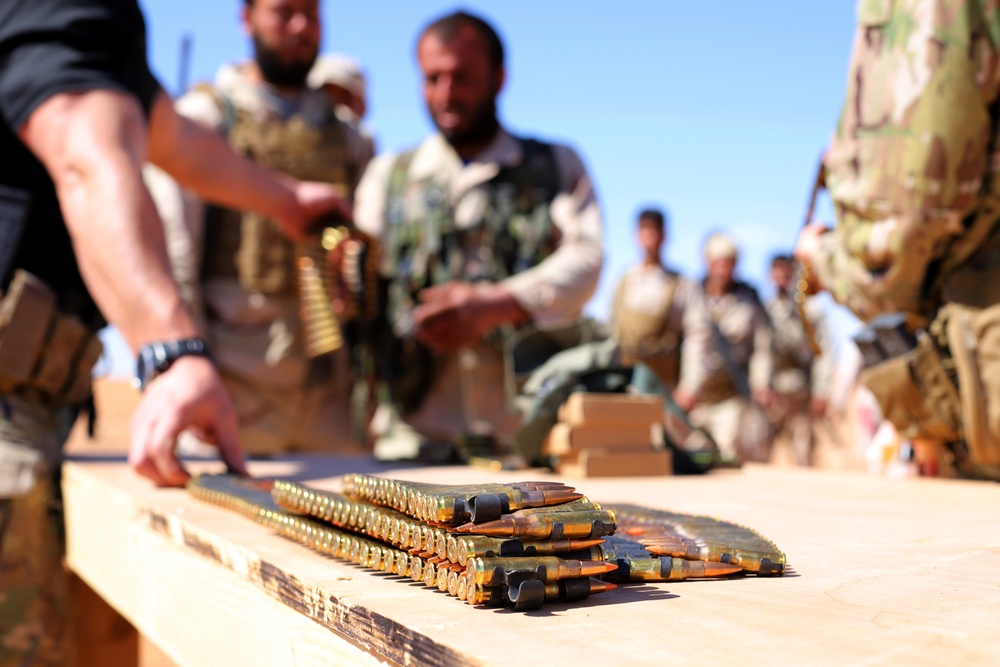 Green Berets, partner force machine gun training