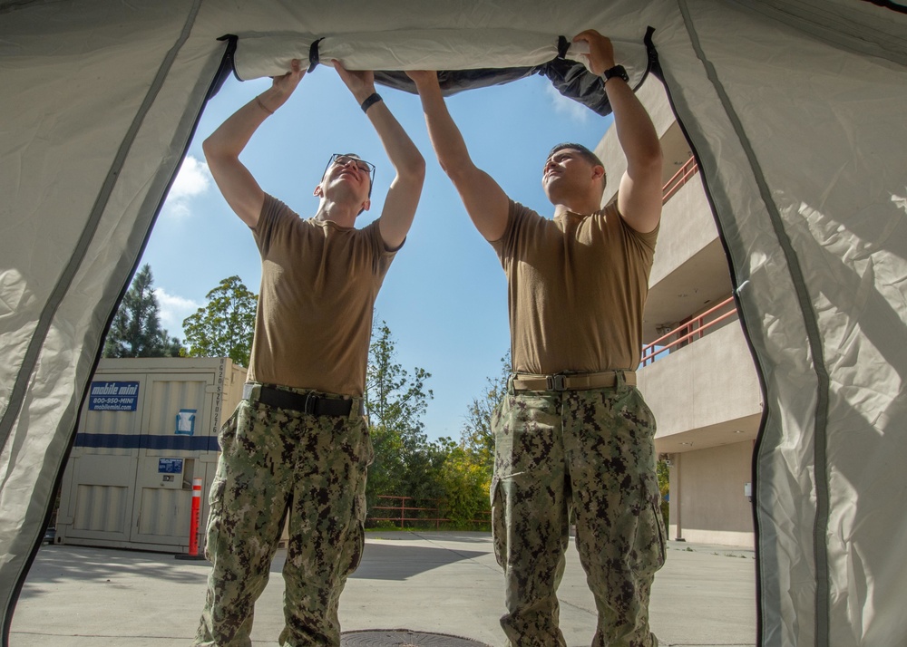 NMCSD Sailors Erect Tent