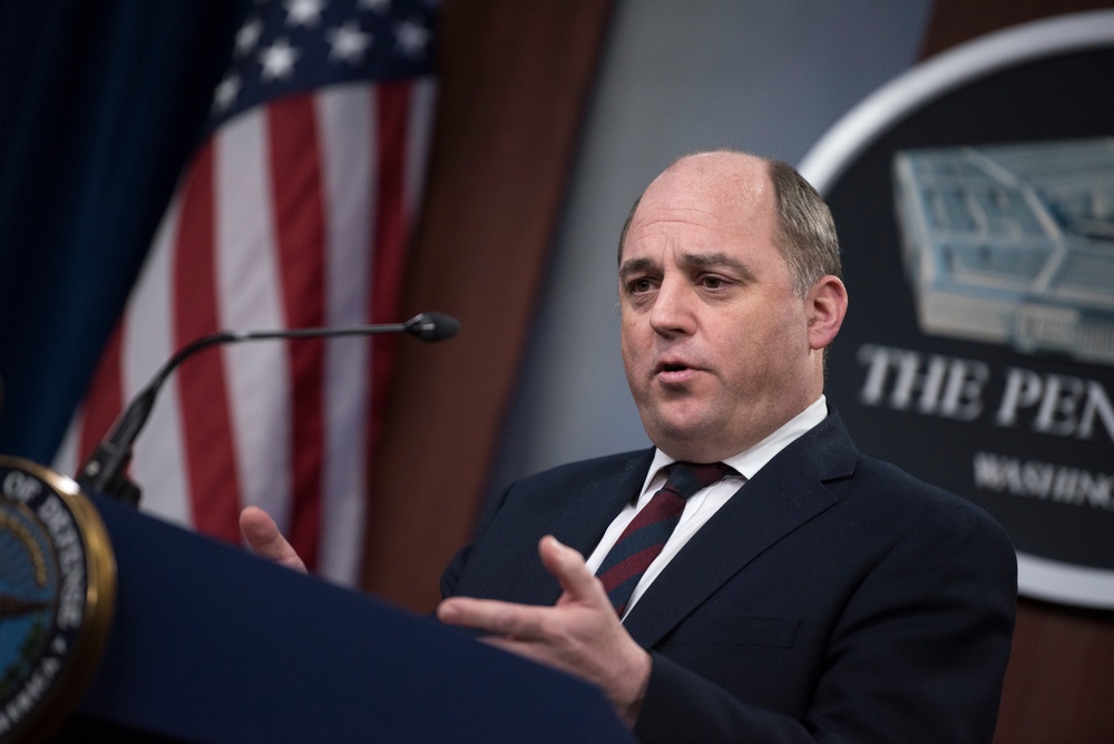 Secretary Esper, UK Secretary of State for Defense Speak to Reporters