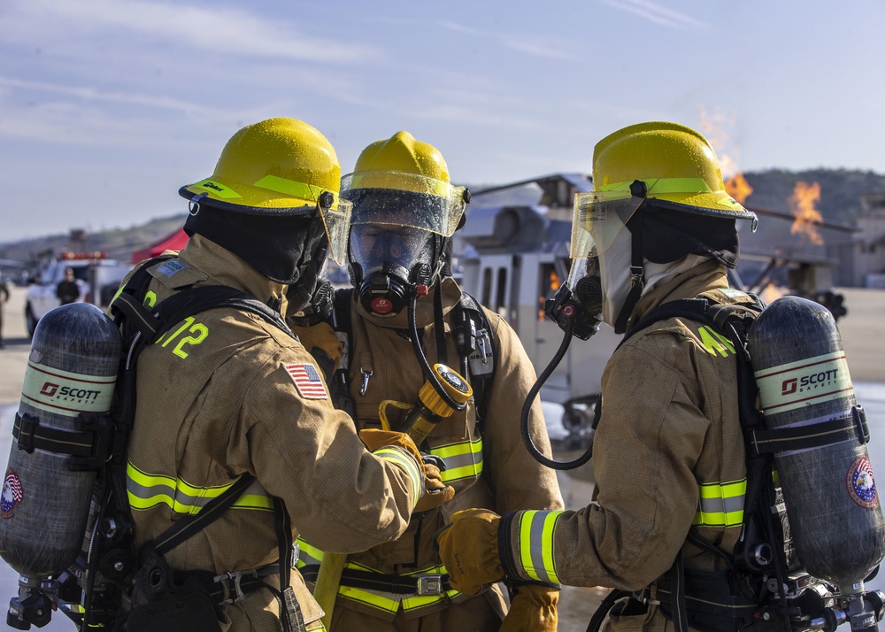 Aircraft Rescue and Firefighting conducts mobile aircraft fire training