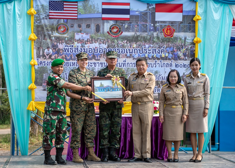 Cobra Gold 20: Wat Takhian Thong school house dedication