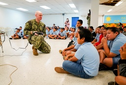 U.S. Navy Sailors Teach Marcial A. Sablan Students for Career Day