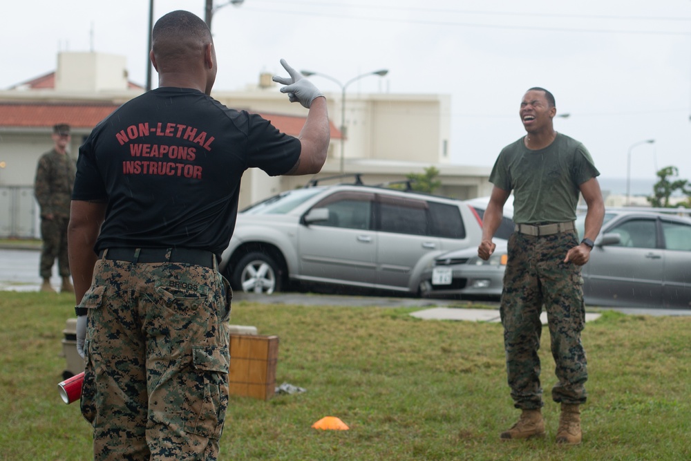 U.S. Marines conduct non-lethal weapons training