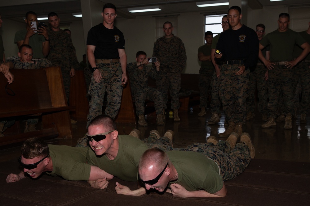 U.S. Marines conduct non-lethal weapons training