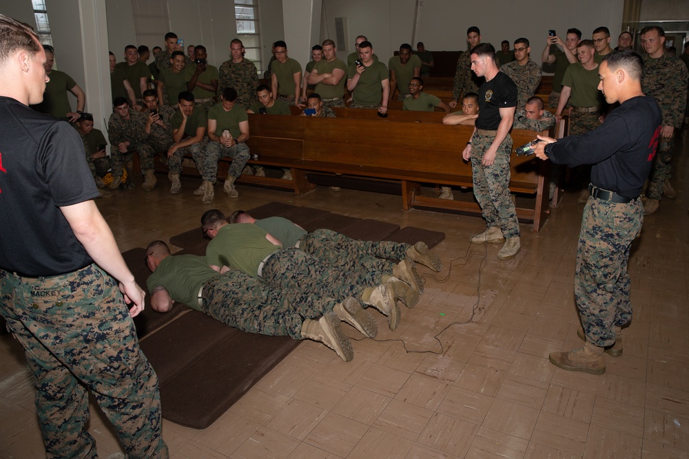 U.S. Marines conduct non-lethal weapons training