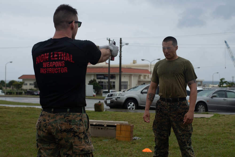 U.S. Marines conduct non-lethal weapons training