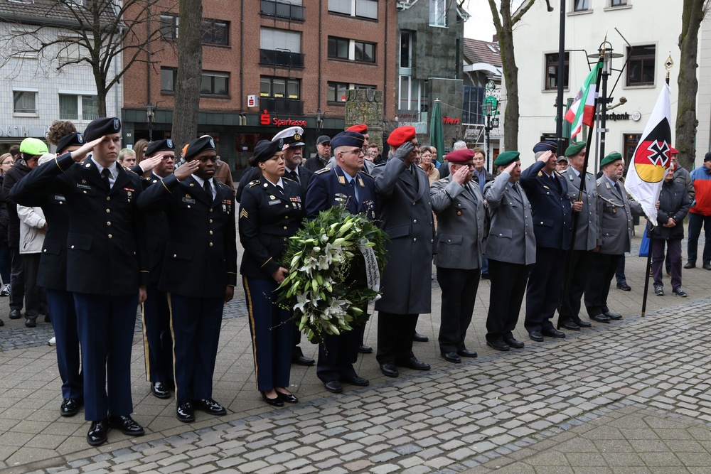 USAREUR Soldiers Participate in Ceremony Commemorating the Arrival of U.S. Forces in Dormagen 75 Years Ago