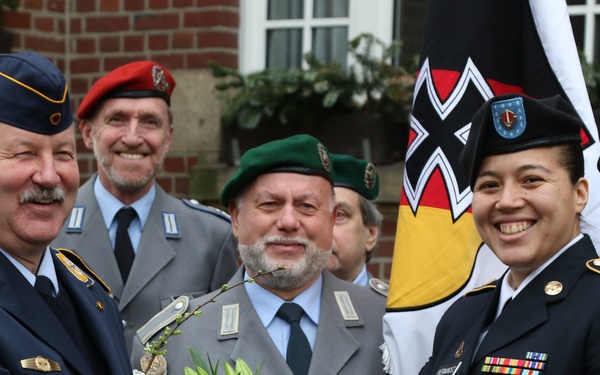 Soldiers participate in ceremony commemorating the arrival of U.S. Forces in Dormagen 75 years ago