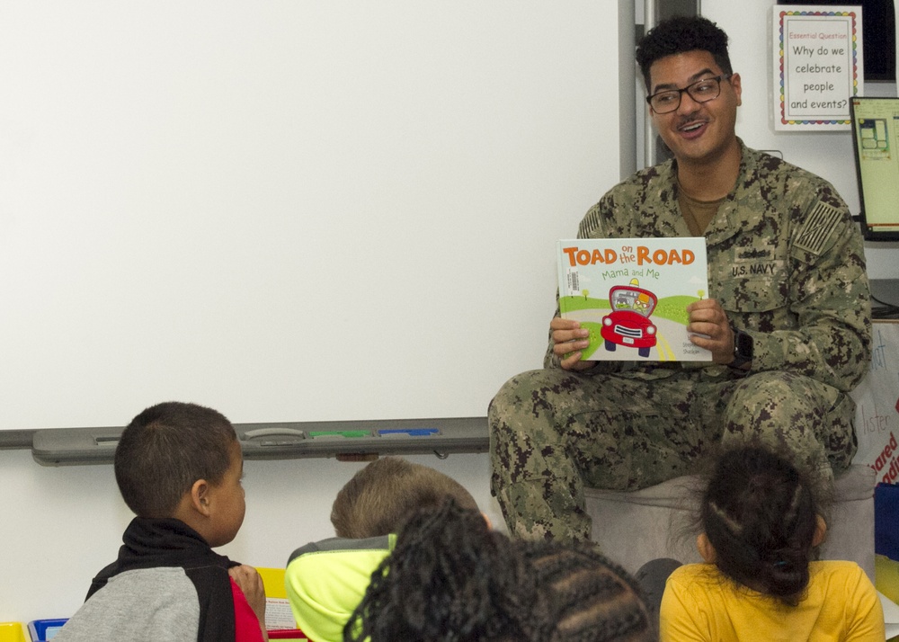 Naval Station Rota Community Members Participate in Read Across DoDEA at Rota DGF Elementary School