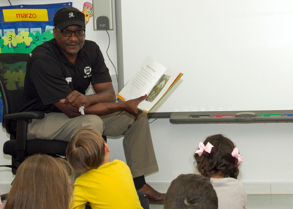 Naval Station Rota Community Members Participate in Read Across DoDEA at Rota DGF Elementary School