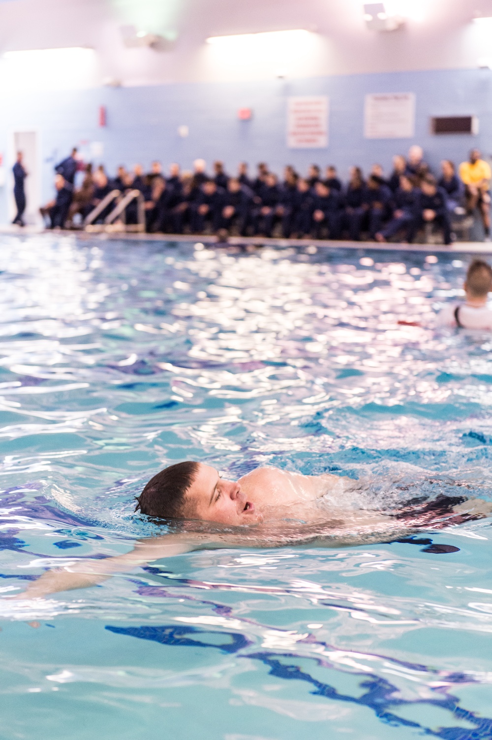200305-N-TE695-0013 NEWPORT, R.I. (March 5, 2020) Navy Officer Development School takes the third-class swimmer test