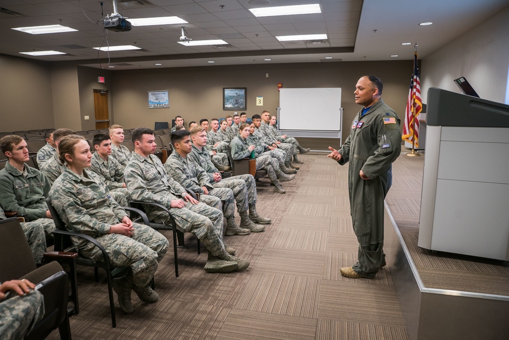 USAFA cadets immersed in battle management during 552 ACW visit