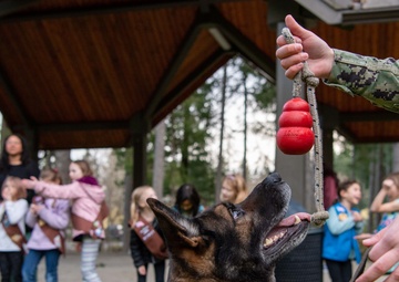 NBK Military Working Dogs show off for local Girl Scouts