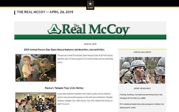 Fort McCoy Public Affairs Office staff earn local, IMCOM, DOD-level recognition