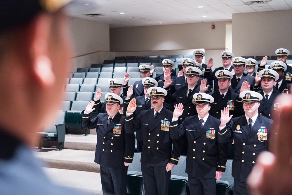 200306-N-TE695-0006 NEWPORT, R.I. (March 6, 2020) Navy Limited Duty Officer/Chief Warrant Officer Academy graduates