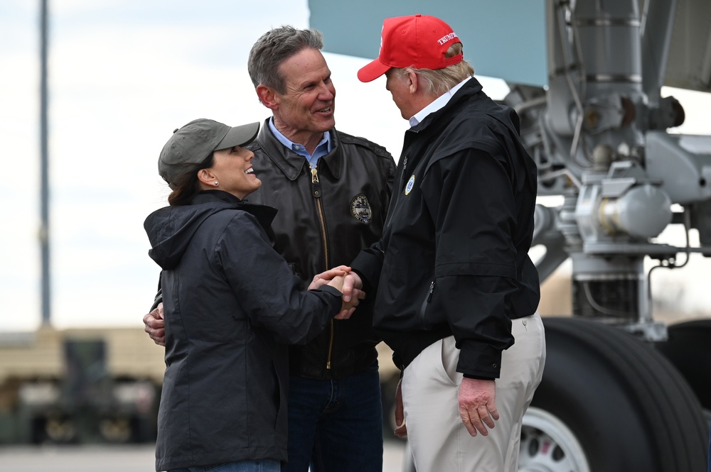 President Trump visits Tennessee to view tornado damage