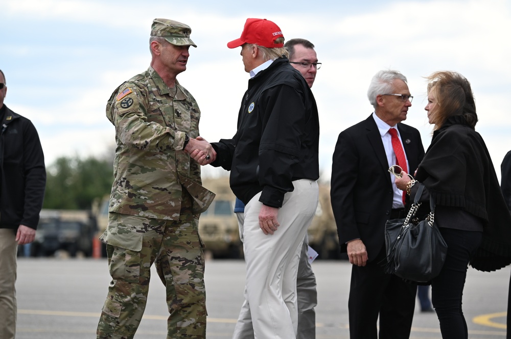 President Trump visits Tennessee to view tornado damage