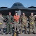 USSTRATCOM leaders stand with B-2 Spirit crew chiefs after stealth bomber familiarization flight