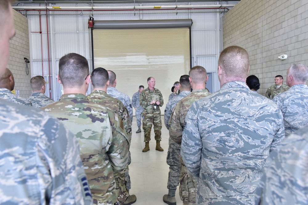 Brig. Gen. Russell Ponder Tours the 163d Attack Wing