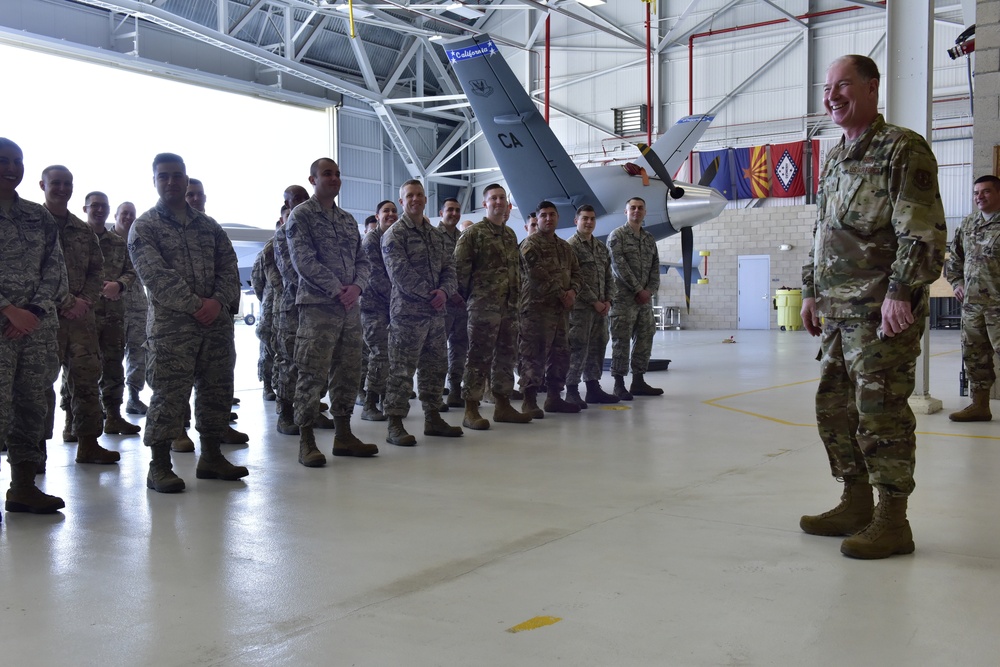Brig. Gen. Russell Ponder Tours the 163d Attack Wing