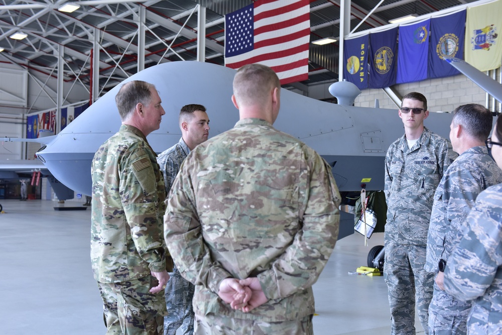 Brig. Gen. Russell Ponder Tours the 163d Attack Wing